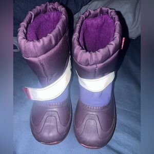 Zella Purple and Red Kids Snow Boots
